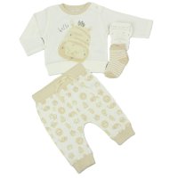 M15964: Baby Unisex 3 Piece Jungle Outfit (0-9 Months)